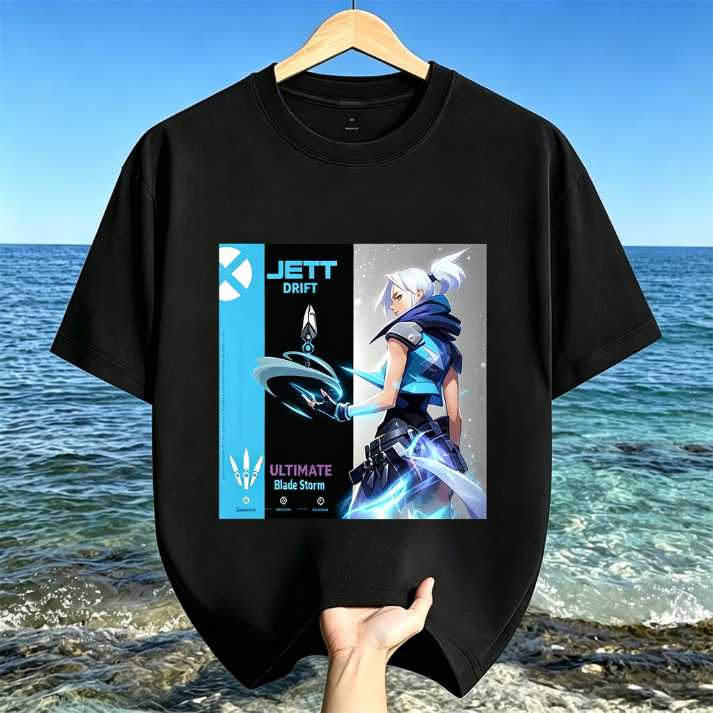 Camiseta Masculina Estampa Personagem Virtual Moderna Premium Confortável Estilosa Tema Gaming Tendência
