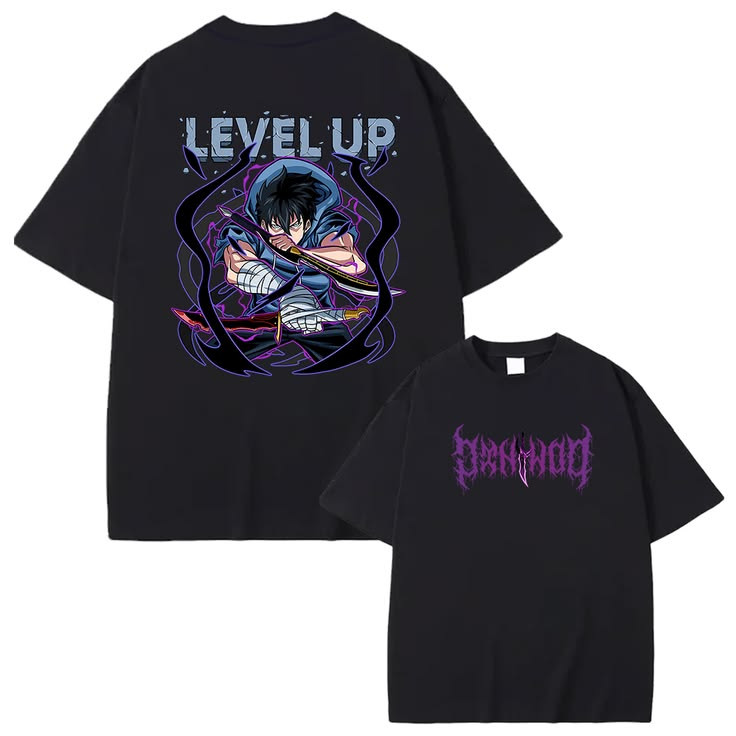 Camiseta Masculina Estampa Level Up e Personagem Moderno Confortável Estilosa Tema Gaming Casual