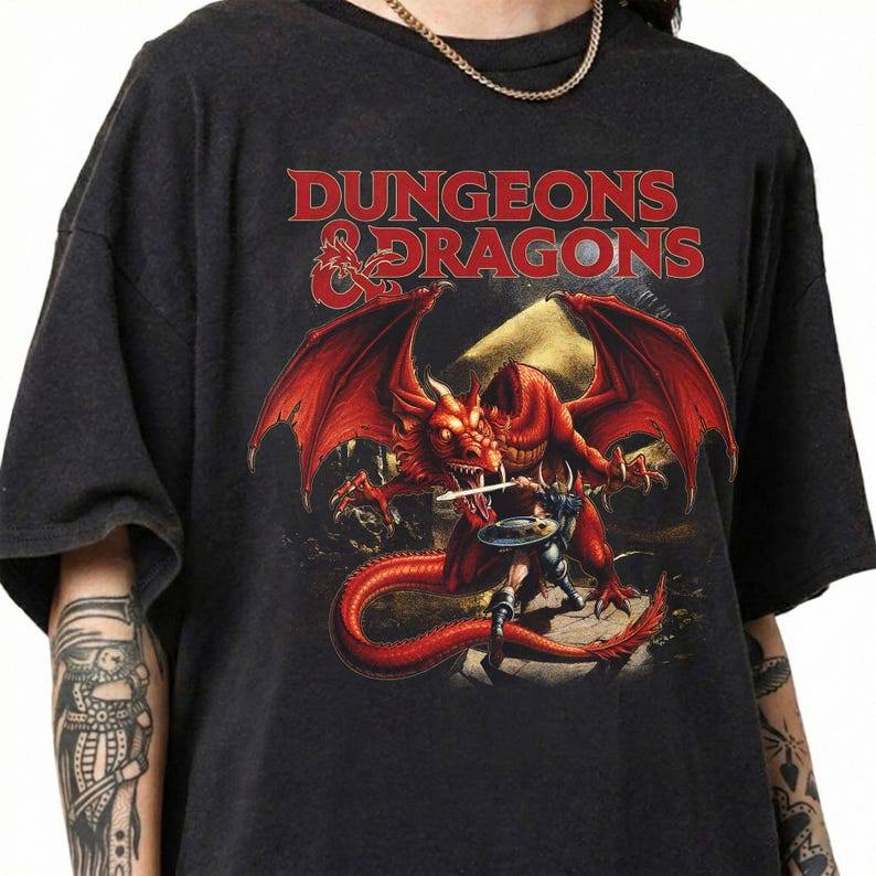 「BR.Moonlight」Camiseta Unissex Dungeons & Dragons Estampa Gaming Confortável Fofa Atemporal Casual