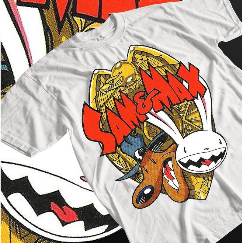 Camiseta Unisex Sam e Max Gaming Videogame Retrô Moderna Fofa Atemporal