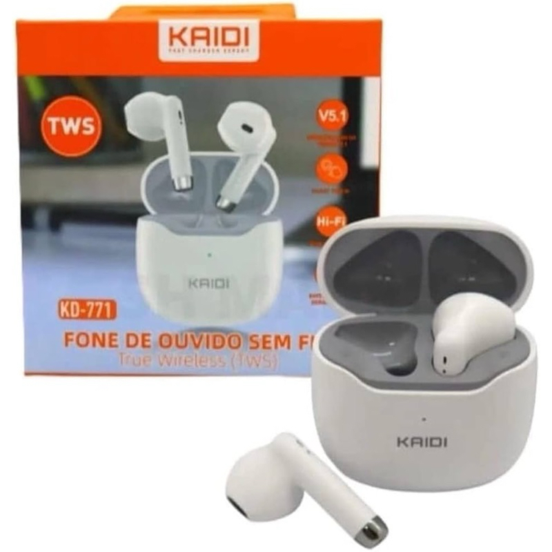 Fone de Ouvido Kaidi KD-771 com Bluetooth 5.1 para Conexão Rápida