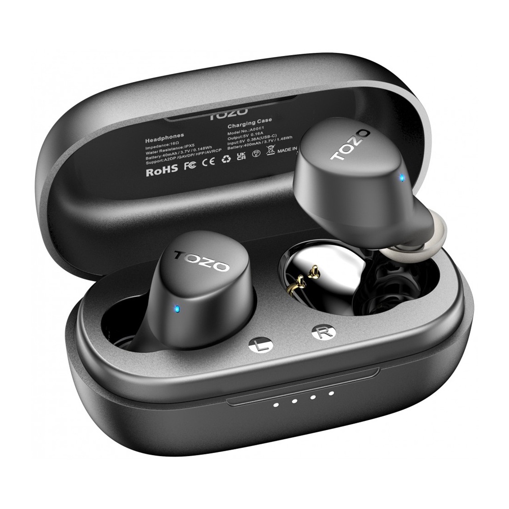 Fone de Ouvido In-Ear Tozo Agile Dots Bluetooth 5.3 Preto