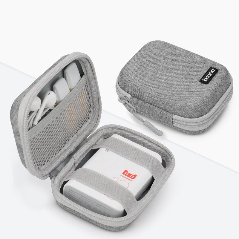 Bolsa Oxford Cloth Hard Shell De Armazenamento Digital Fone De Ouvido Bluetooth Pacote Protetor De Energia Carregador De