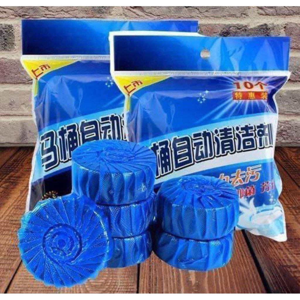 Falshruti Automatic Toilet Bowl Cleaner Tablets – Stain Remover & Deodorizer for Flush Tank | Long-Lasting Blue Tabs for