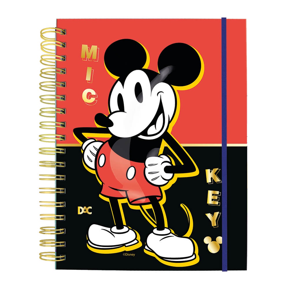 Caderno Smart Universitário Mickey Mouse 80 Folhas reposicionáveis Dac