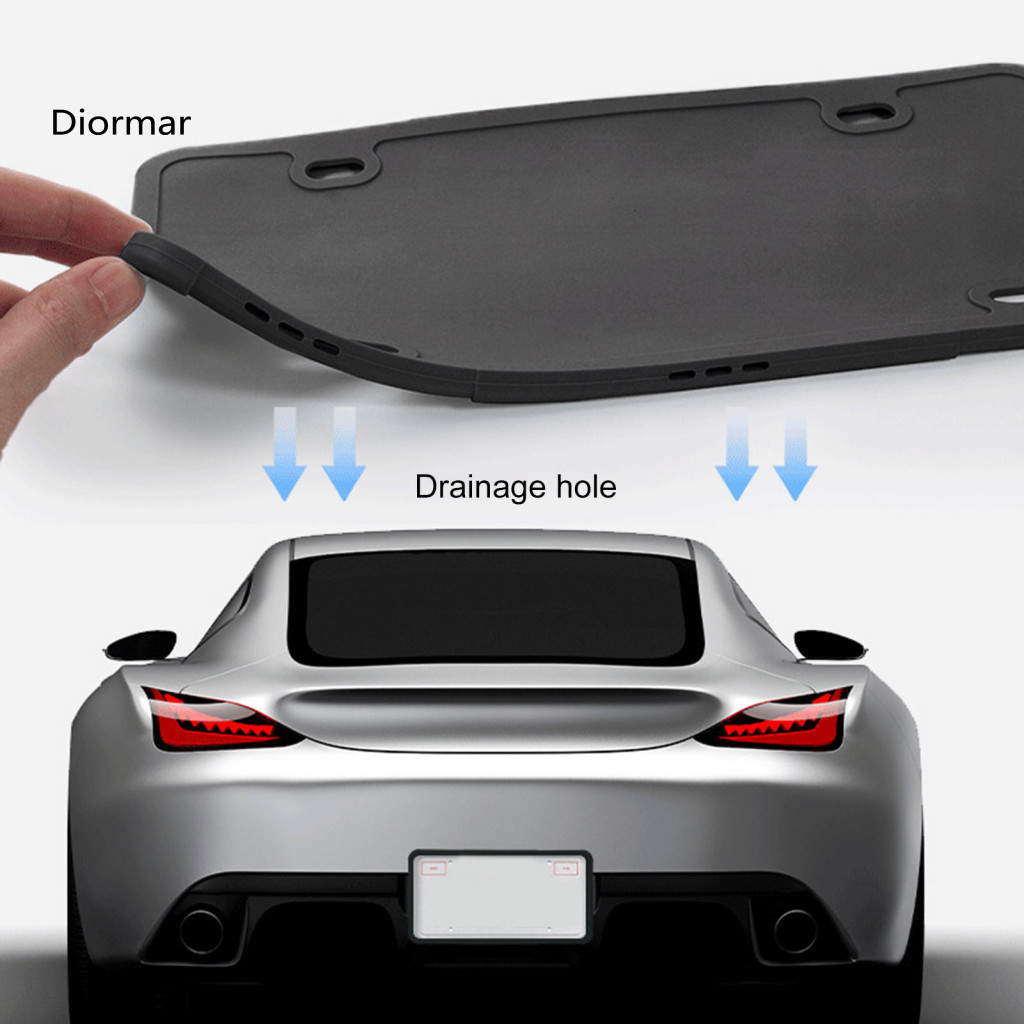 Car License Plate Holder Silicone Honeycomb Anti-slip Texture Waterproof Rust-proof Noise-free Anti-collision Number Fra