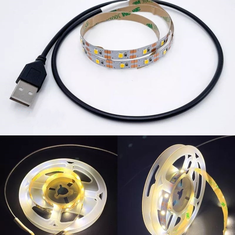 USB LED Quente Tira Conduzida De Luz TV Fundo De Iluminação Fita Home Decor Lâmpada 1M