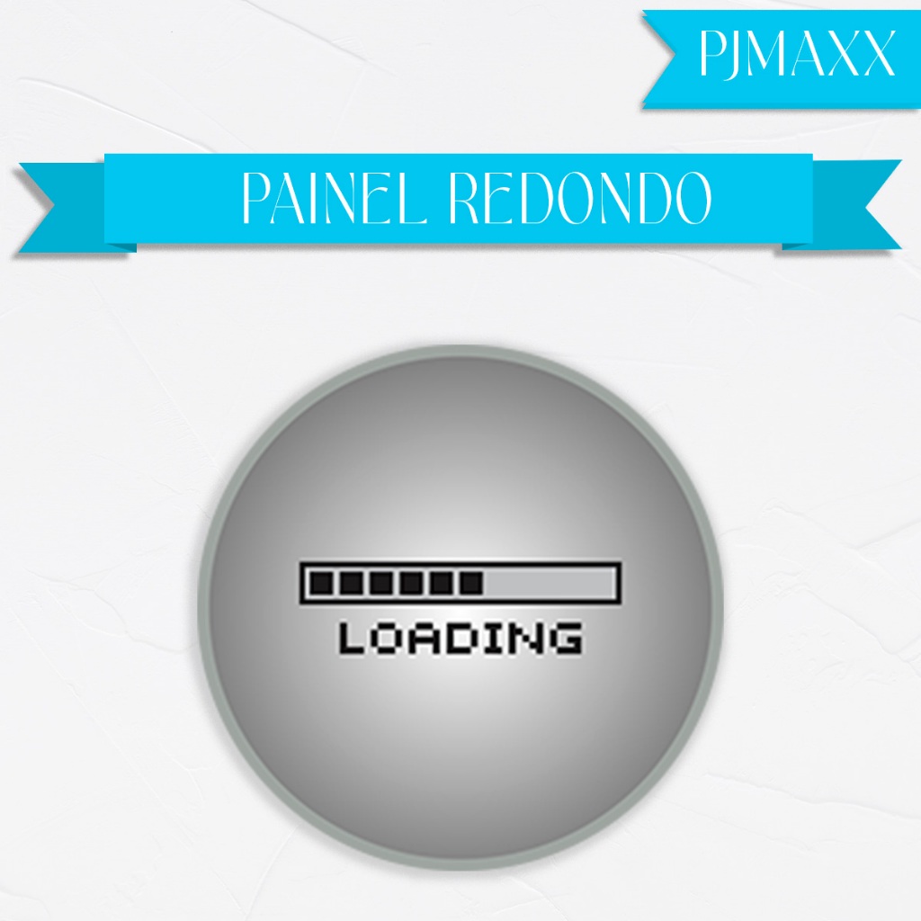 Capa Para Painel Redondo Tema Loading Carregamento Decoração Elegante Festa Malha Sublimada