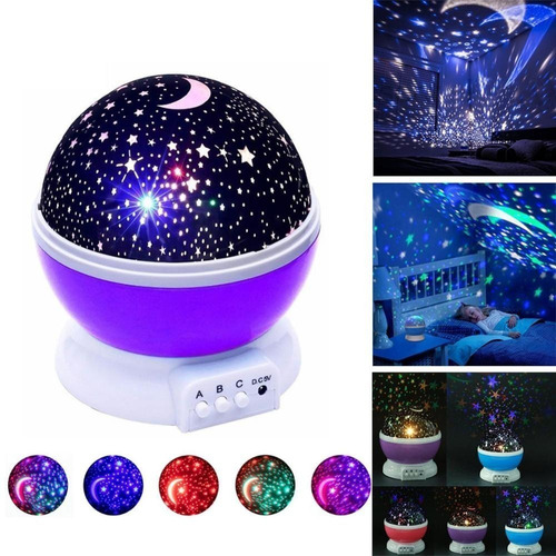 Abajur Projetor Estrelas Usb Iluminação Decoração