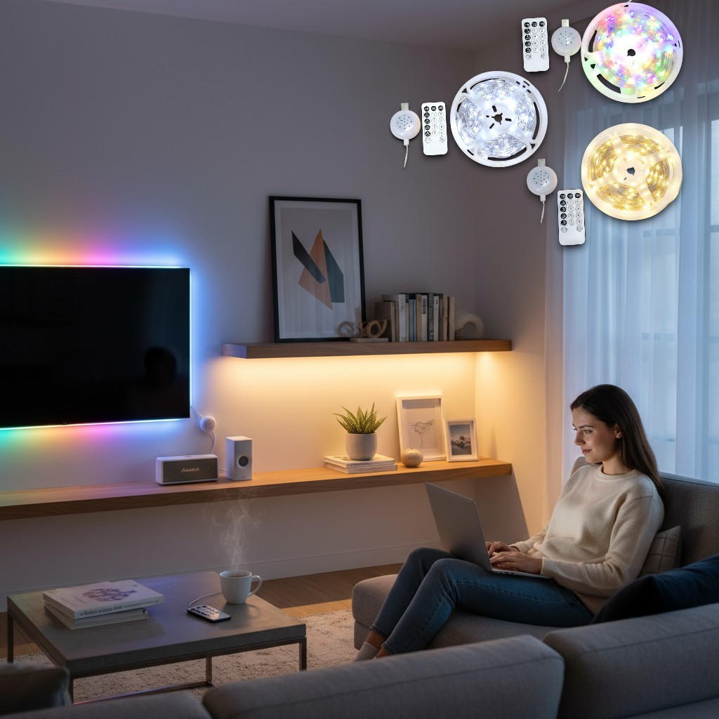Fio Fada Cordão 200led 20metros Rolo Usb Musical Decoração