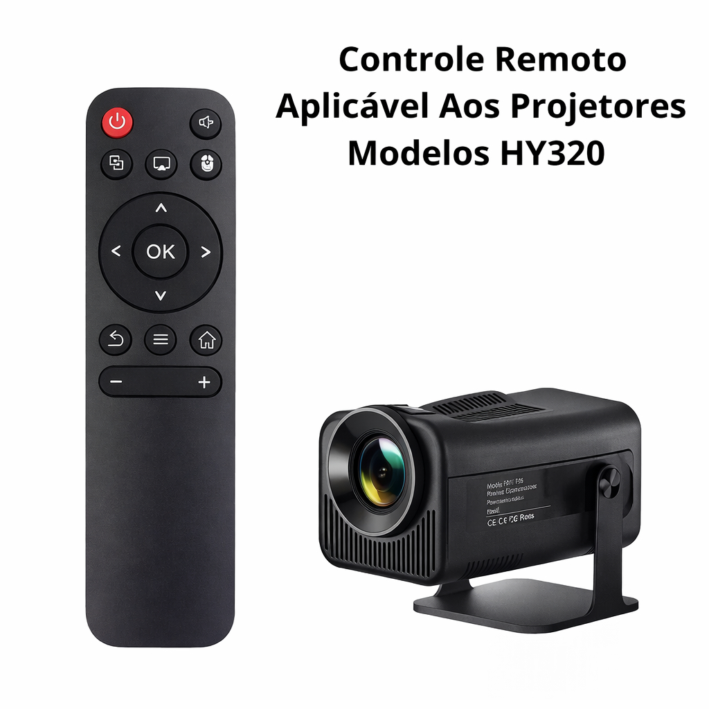 Controle Remoto Para Projetor Portátil  HY320 Universal - Função Mouse - Envio Rapido