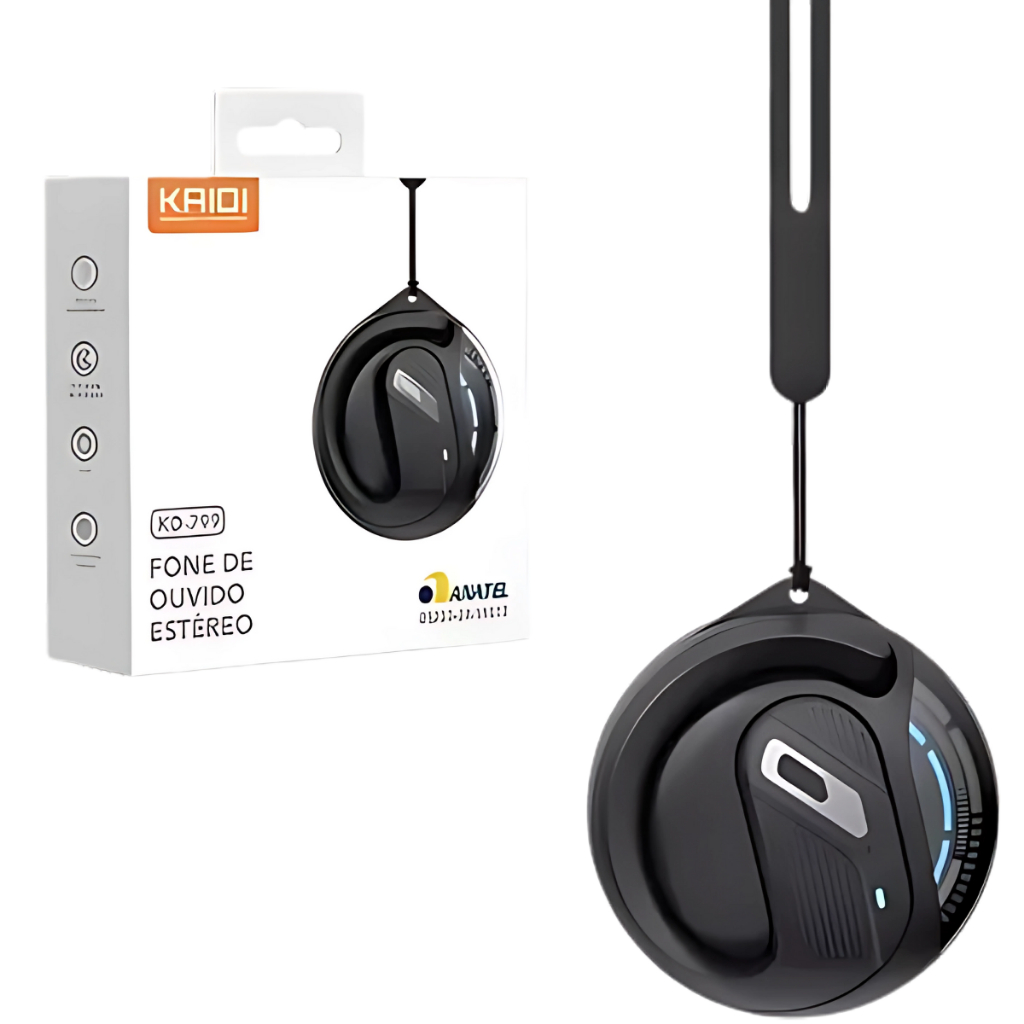 Fone Bluetooth Kaidi KD-799 com Estojo Magnético Controle Touch Bateria Durável
