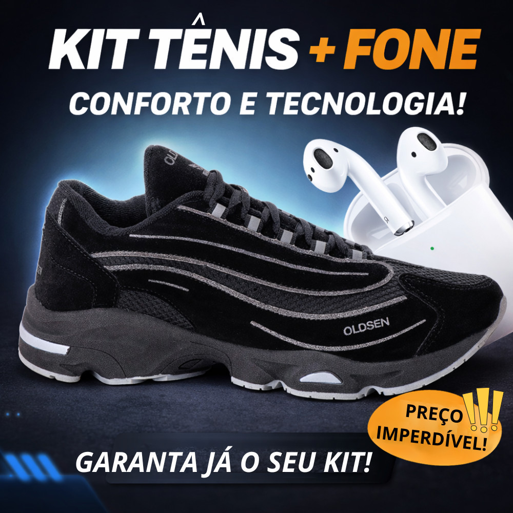 Kit Tenis Masculino Rocket Urbano Esportivo Street Fone Bluetooth i12 Lançamento