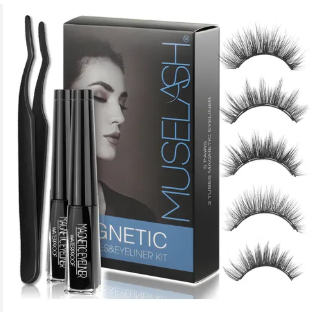 Kit Cílios Magnéticos 3D – 5 Pares + Delineador Magnético