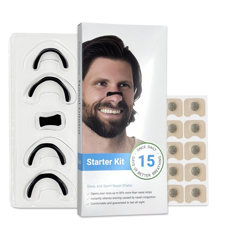Kit Inicial de Dilatadores Nasais Magnético Para Dormir Fitas Nasais Para Melhorar a Respiração e Reduzir Ronco