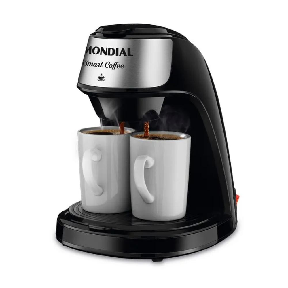 Cafeteira Elétrica Mondial Smart Coffe Preto/Inox 500W 127V - C-42-2X-BI