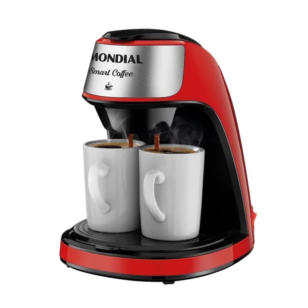 Cafeteira Elétrica Mondial Smart Coffe Vermelho/Inox 500W 127V - C-42-2X-RI