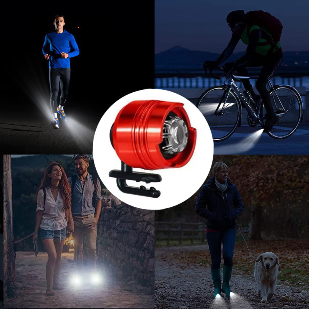 Mini Luz Noturna Portátil para Sapatos Tênis de Caminhada e Clogs Lanterna Pequena para Caminhar Correr Bike