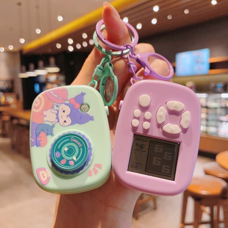 Retro Gaming Keychain Câmera LED Luz Bonito Presente