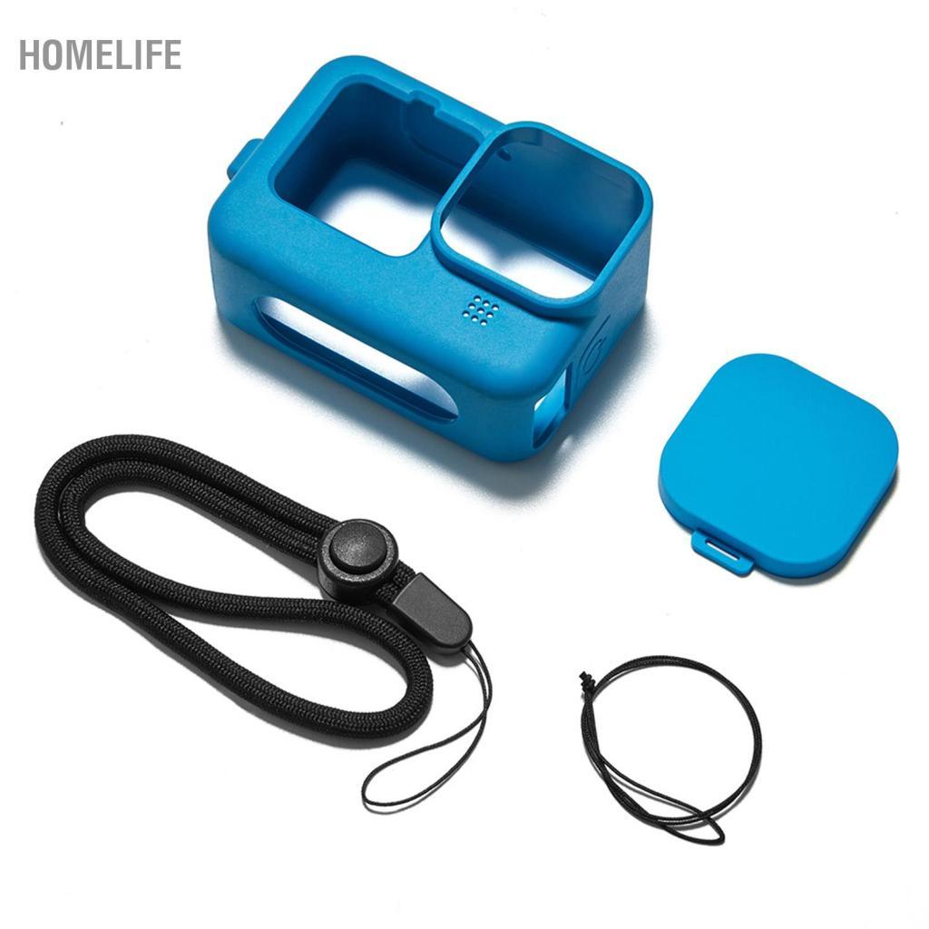 Homelife Capa protetora de câmera de ação Silicone Azul Caixa protetora para Hero 9 Black Shooting
