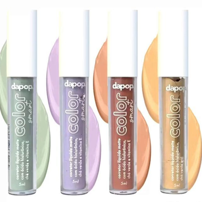 Corretivo Colorido Líquido Matte Dapop Color Smart Alta Cobertura