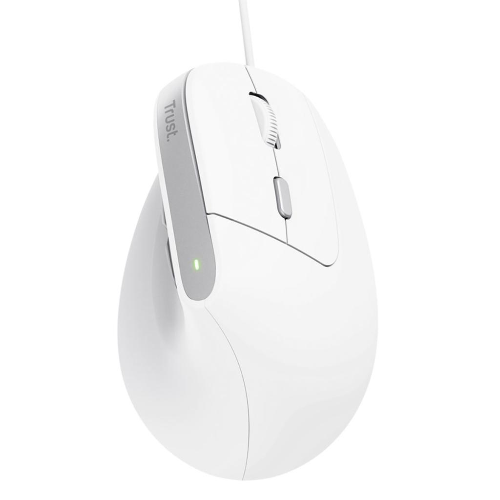 MOUSE USB ERGONOMICO VERTICAL TRUST BAYO II ERGONOMIC BRANCO 25397