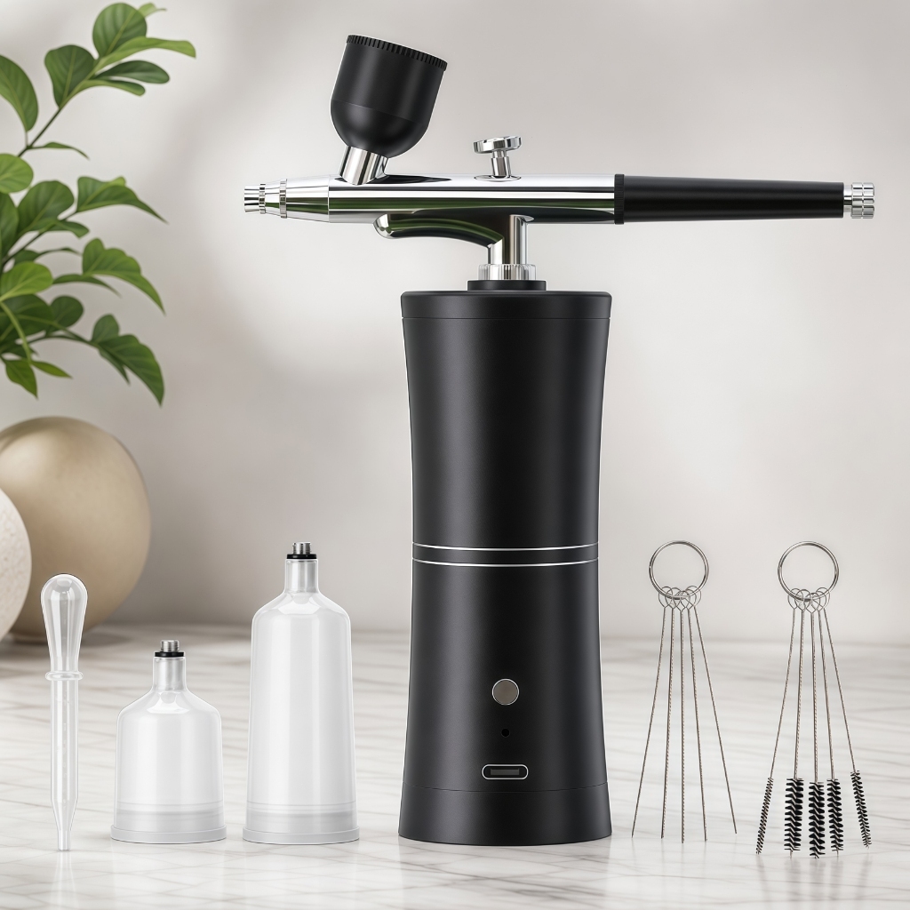 Professional Portable Rechargeable Cordless USB Airbrush Kit for Makeup, Nails and Crafts