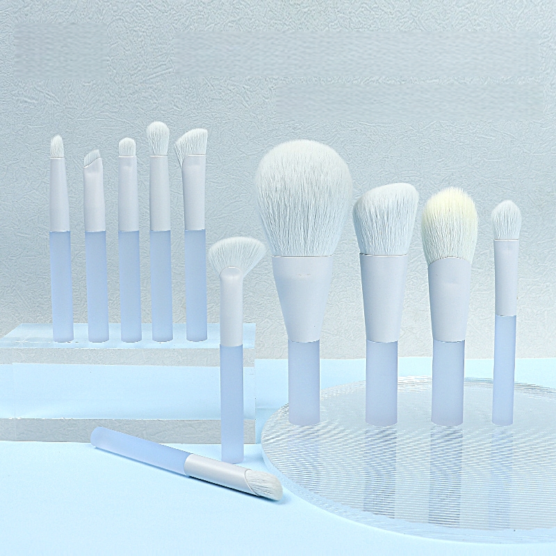 Mini Conjunto De Pincéis De Maquiagem Para Viagem , 11 Peças , Kit Portátil De Cerdas Macias Sombra Em Pó Blush