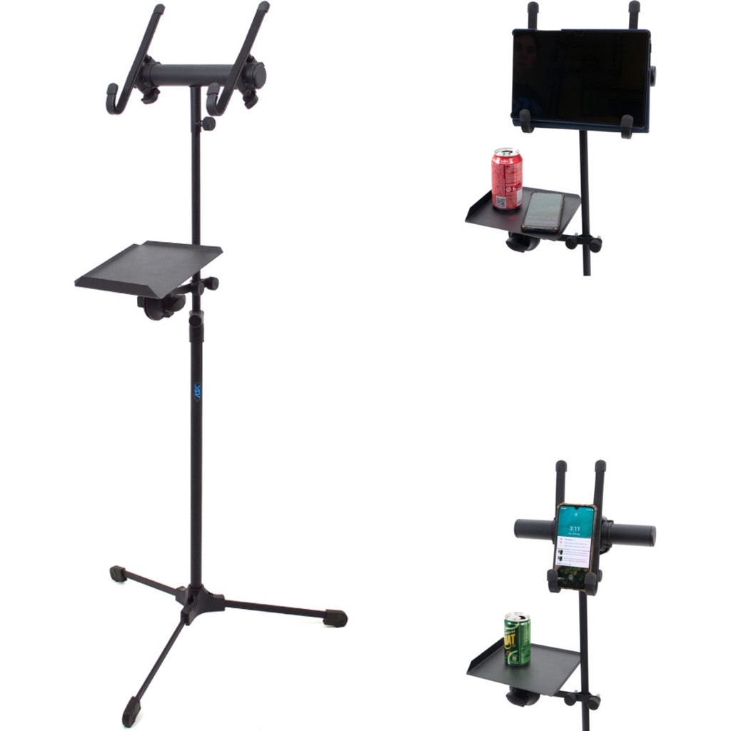 Suporte Tripé Emborrachado Ask Tablet Notebook Com Bandeja