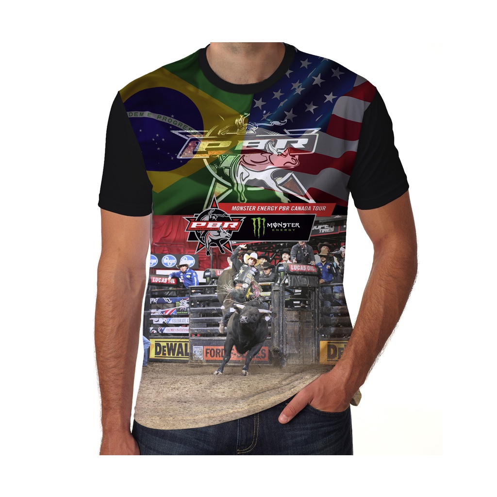 Camiseta PBR Professional Bull Ryder USA Brasil