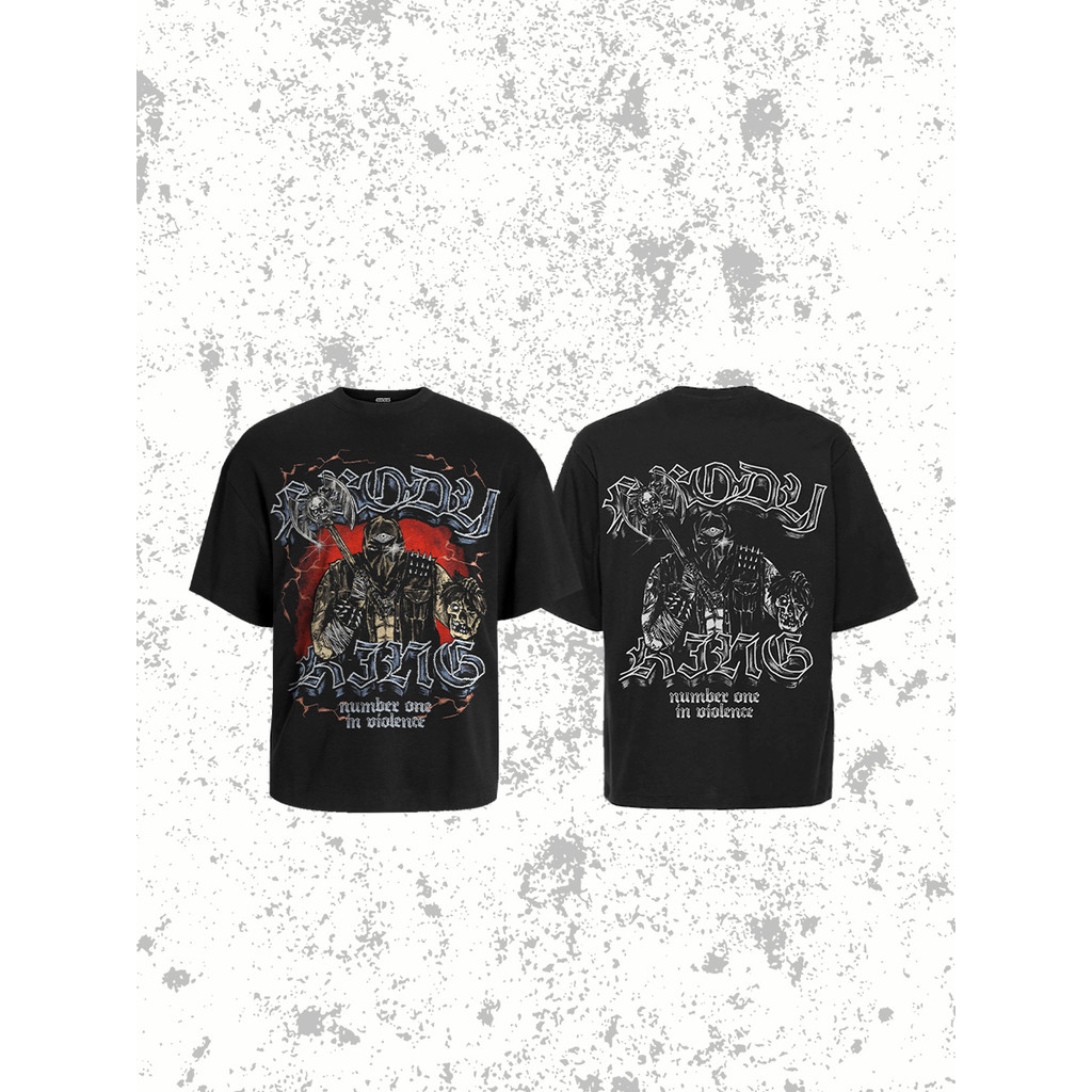 Brody King Brody King Brody King American Professional Wrestler Americano Lavado Angustiado Camiseta Solta Pesada
