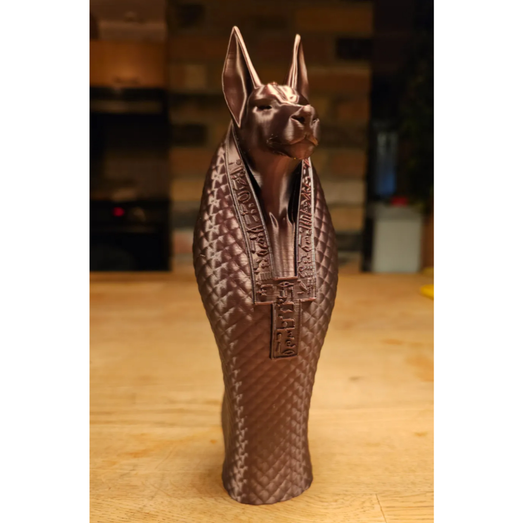 ✨🏺 Busto Anúbis Deus Egípcio | Arte Mitológica | Impressão 3D PLA | 16cm | Decoração | Tamanho Personalizável ⚖️🖤