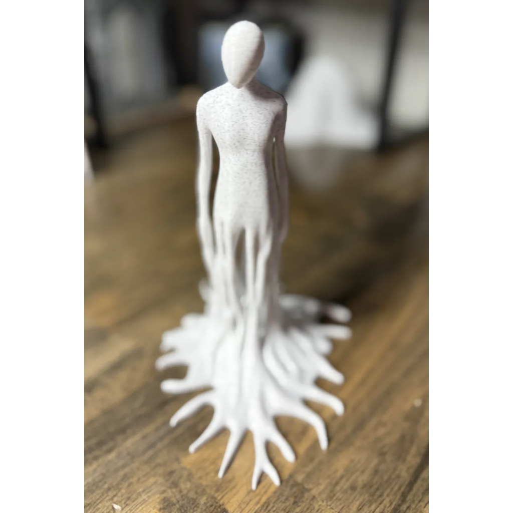✨💧 Escultura Melting Man | Arte Conceitual Moderna | Impressão 3D PLA | 16cm | Decoração Impactante 🖤🏠