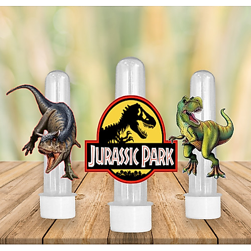 30 Apliques para Tubete Doces Bolo - Tema Dinossauro Park -  Lembrancinhas Divertidas para Sua Festas