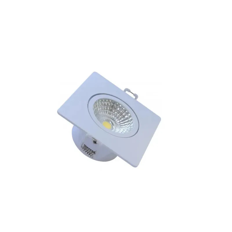 Kit 10 Spot Led 3w Embutir Quadrado Direcionável 6500K Iluminação Bivolt Decoração