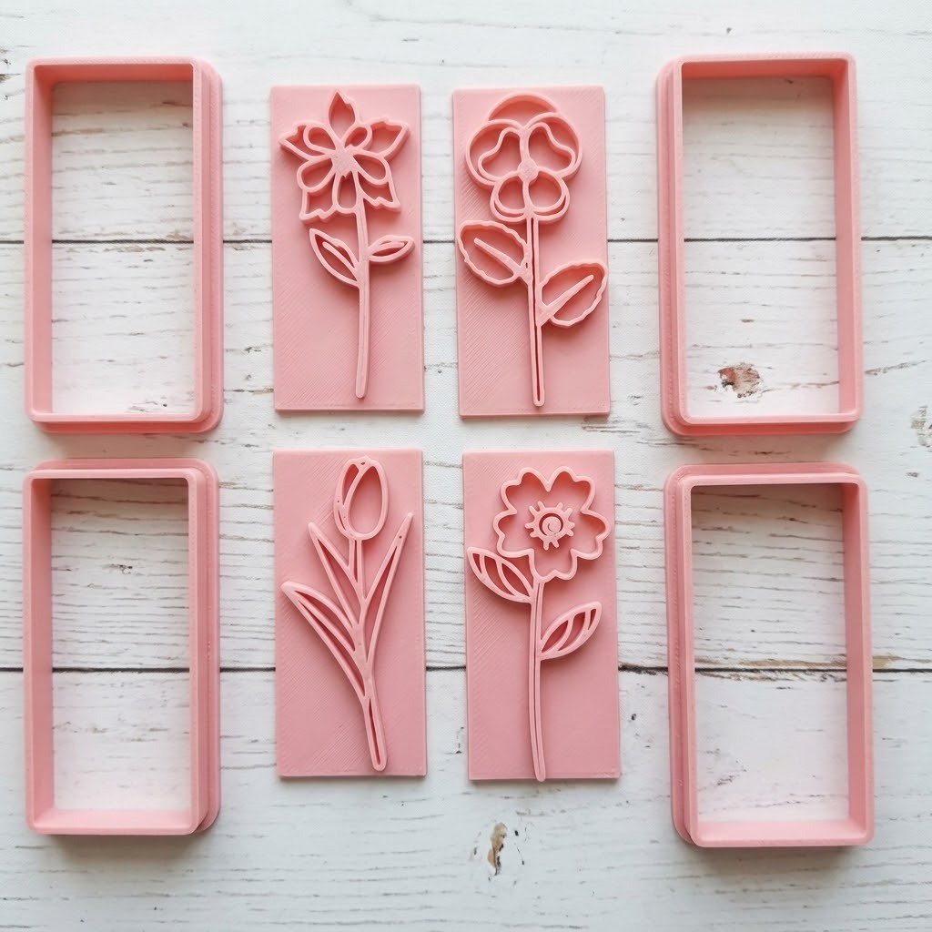 Flores Carimbo Cortador de Cookies Biscoito Massinha Biscuit Decoração Confeitaria Cerâmica