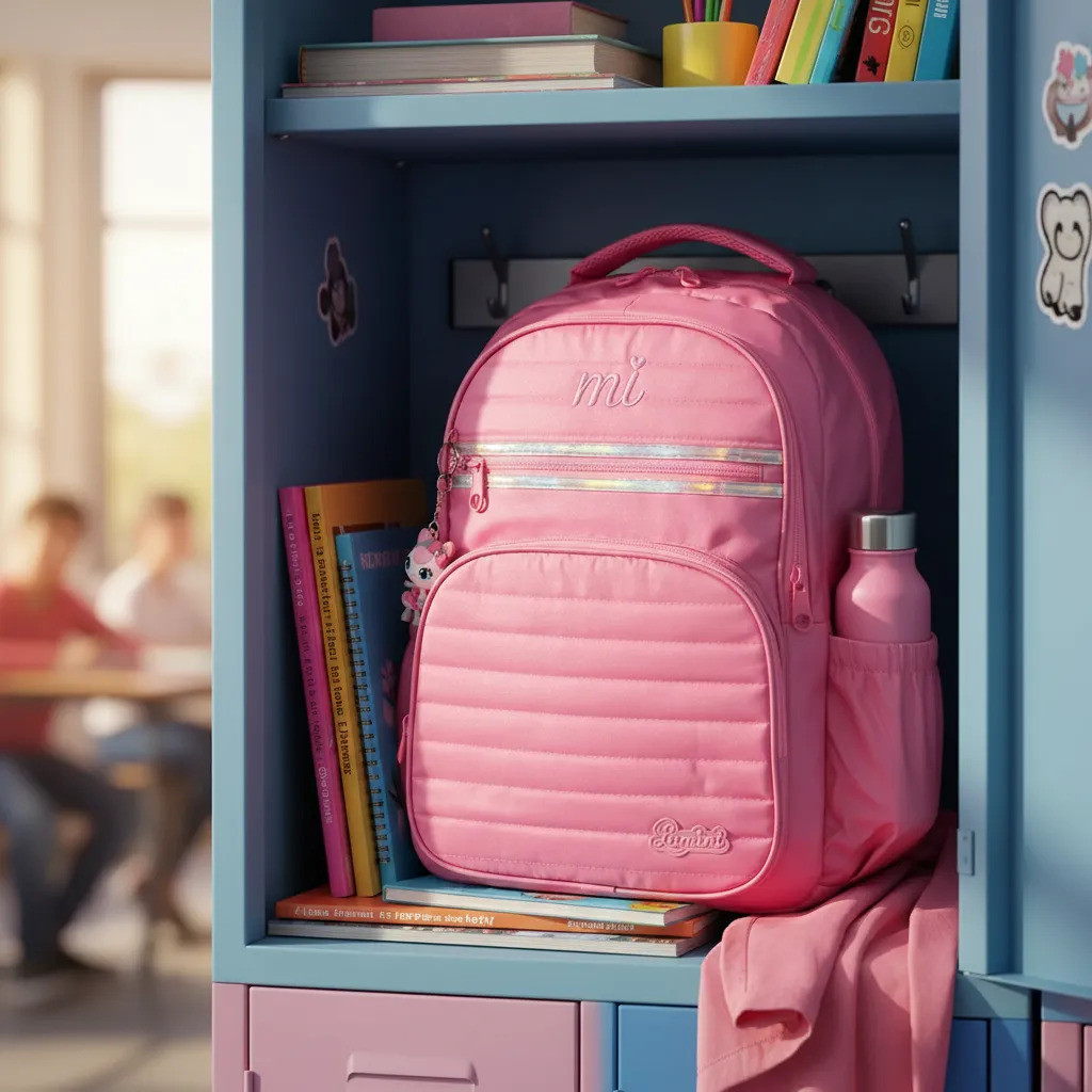 Mochila Escolar Menina Premium C/chaveiro Porta Garrafinha
