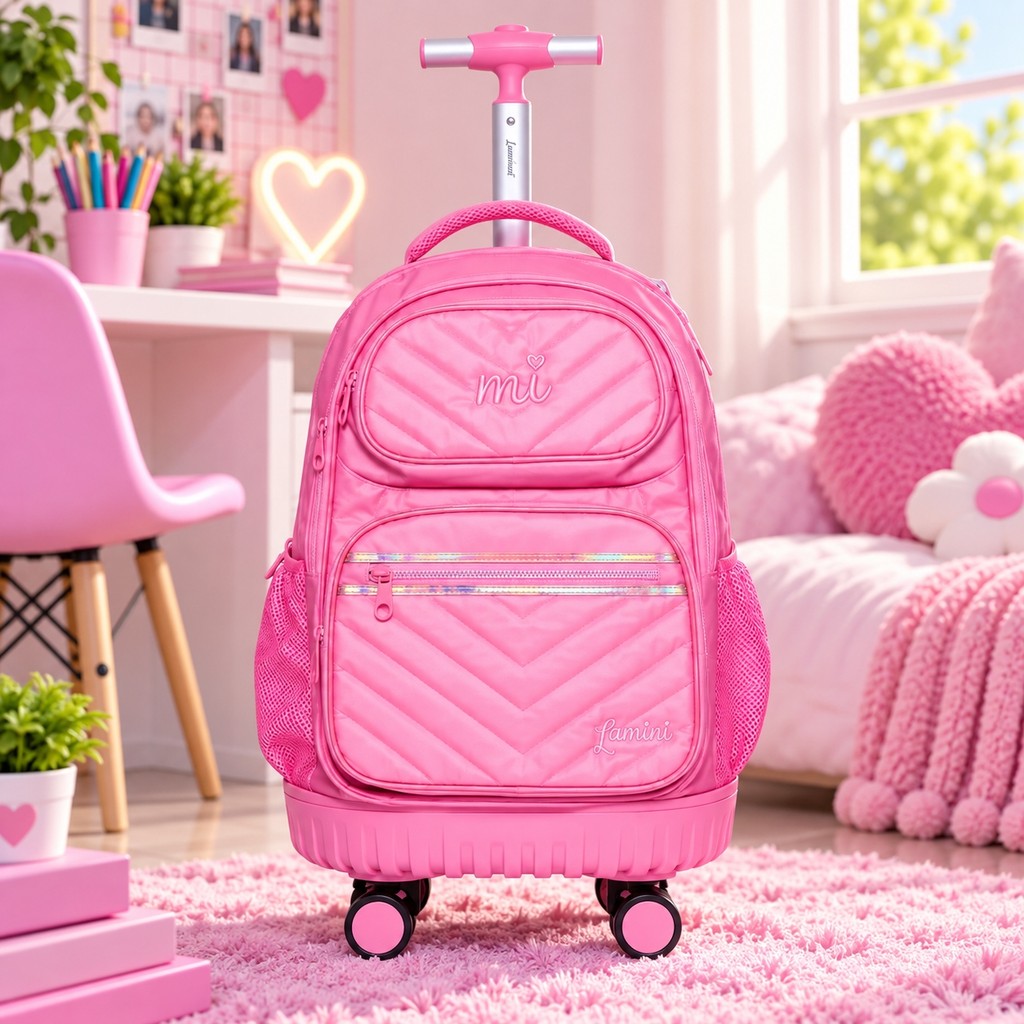 Mochila De Rodinha Escolar Reforçada Impermeável Premium