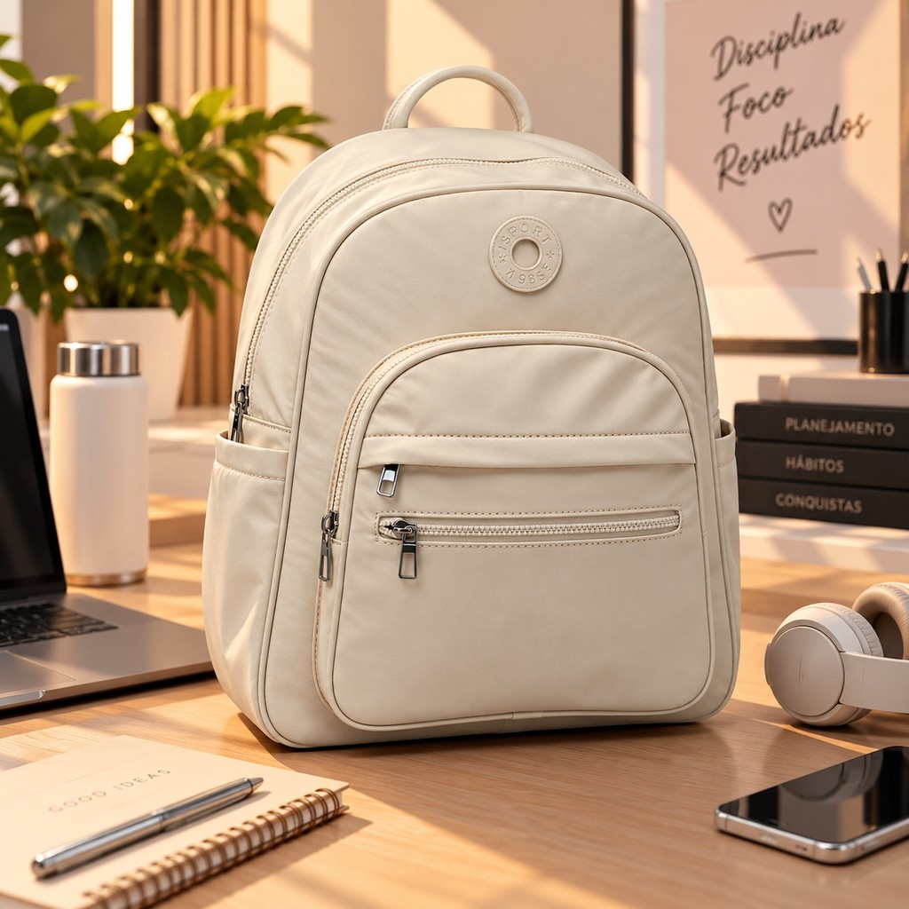 Mochila Reforçada Nylon Trabalho Faculdade Notebook Premium
