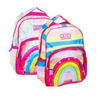 Mochila Escolar Infantil Feminina Rainbow Colorida Premium