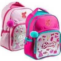 Mochila Escolar Infantil Feminina Beauty Rosa Premium