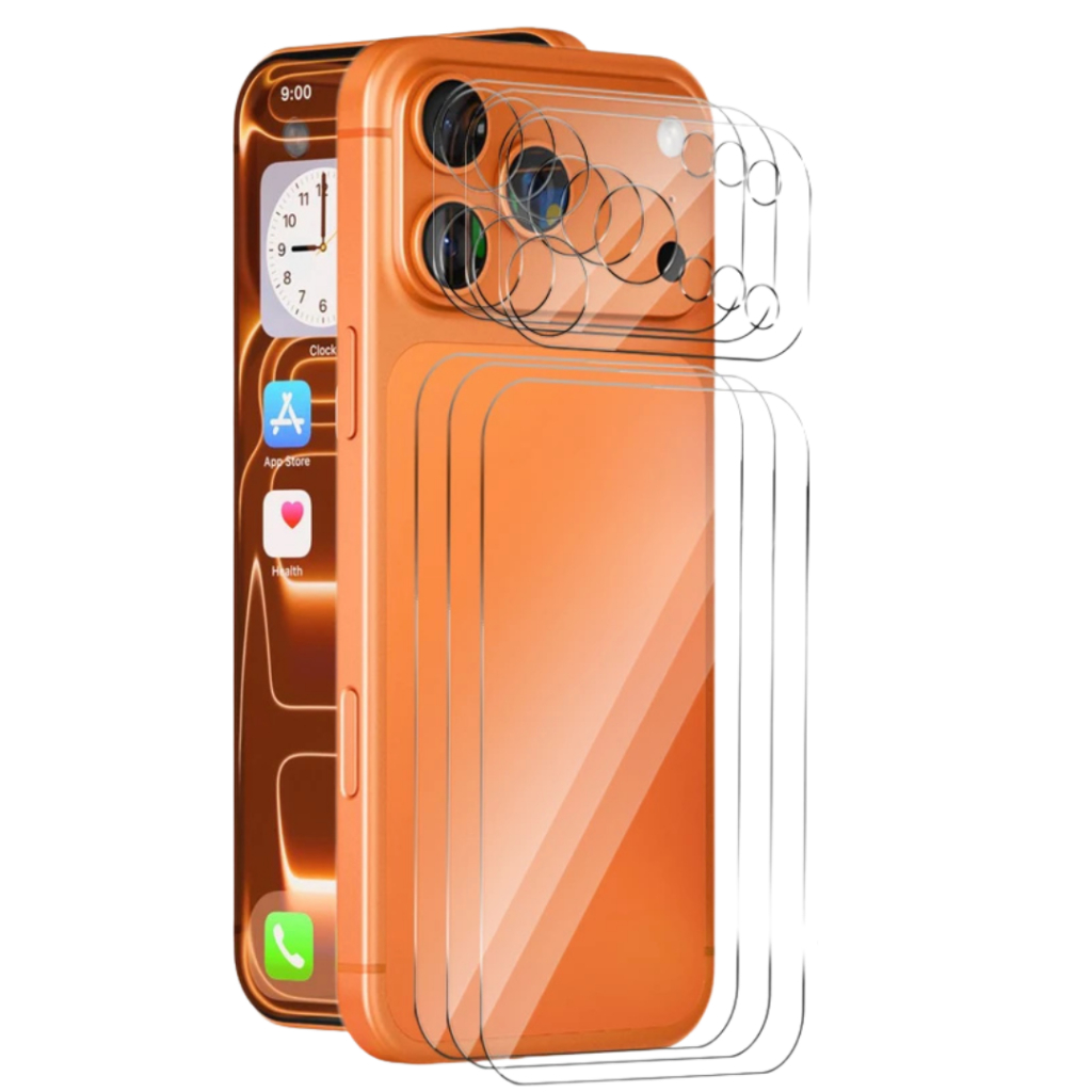 Kit Película Traseira e Câmera Premium 9D Cerâmica para iPhone 17 17 Air 17 Pro 17 Pro Max