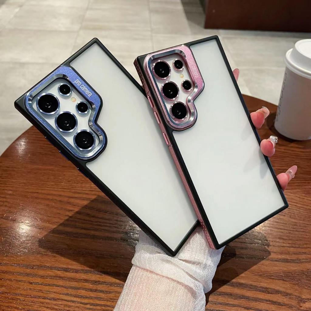 Capinha Capa Para S24 ULTRA + Película de Câmeras Case Premium Luxo Protetora Anti Impacto Metálica