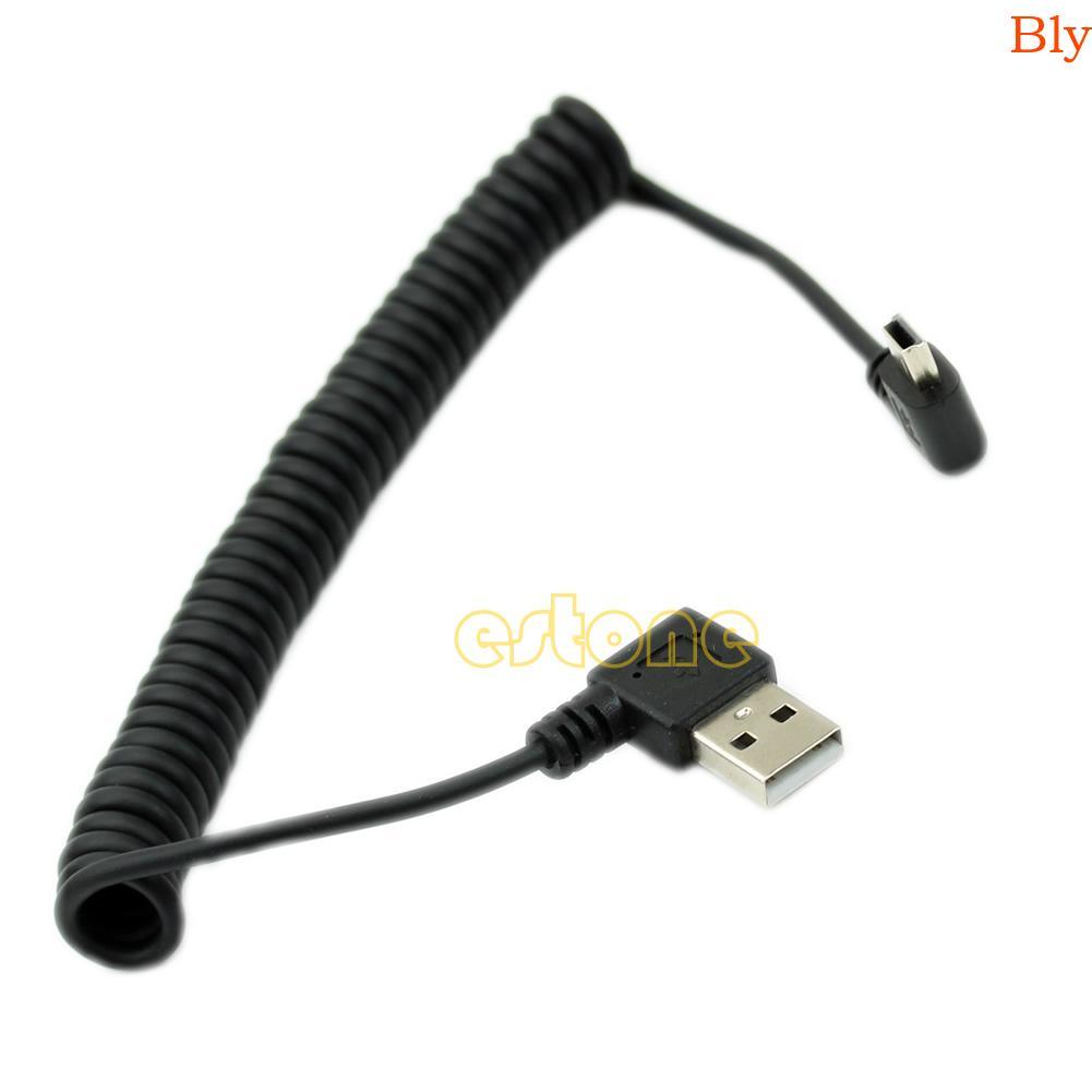 Bly USB 2.0 Para Mini Cabo De Dados De Mola Espiral Enrolado Adaptador De 5 Pinos Digital Cabos De Carregamento Conector