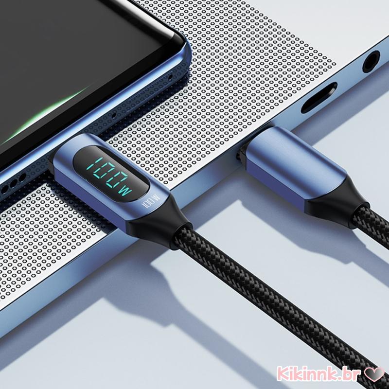 Carregamento USB C Para Display Energia Digital PD100W Carregadores 480Mbps Transferência T