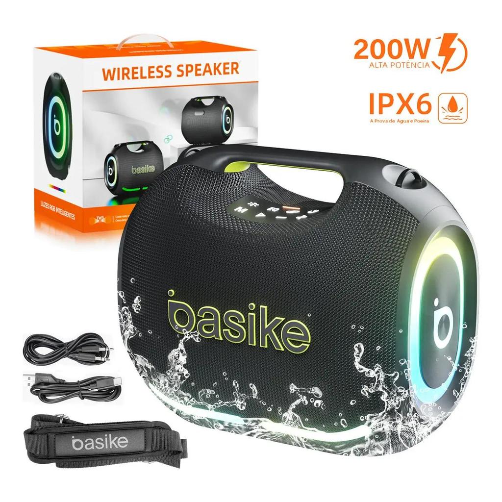CAIXA DE SOM PORTÁTIL WIRELESS SPEAKER BASIKE