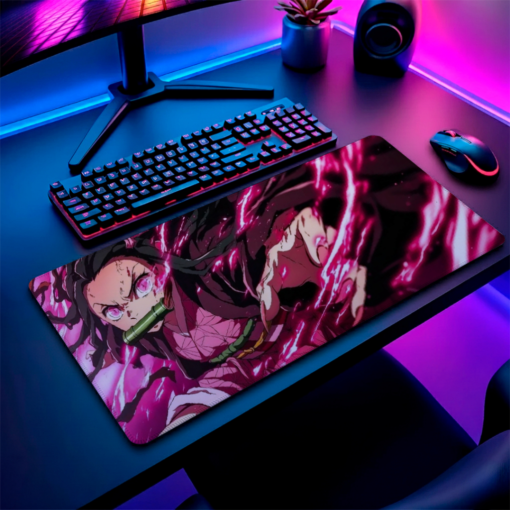 Mousepad Gamer Impermeável Estampa Anime Digital HD Desk Mat Setup Noteboo