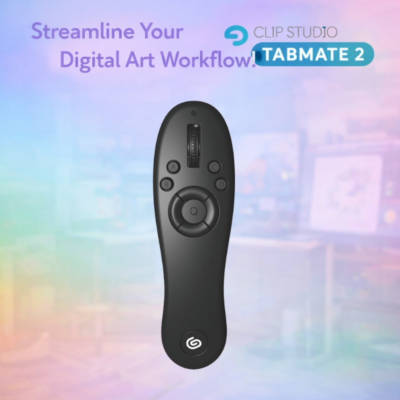 CLIP STUDIO TABMATE 2 Wireless One-Hand Controller for Digital Drawing