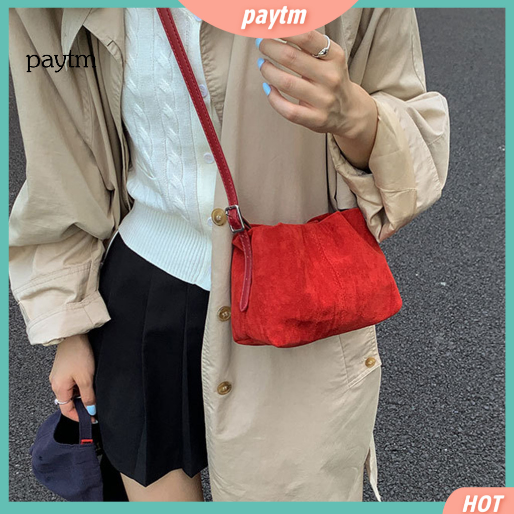 Chic Suede Crossbody Tote Fashionable Handbag Vintage for Women – Adjustable Strap Shoulder Bag with Phone Pouch Perfe