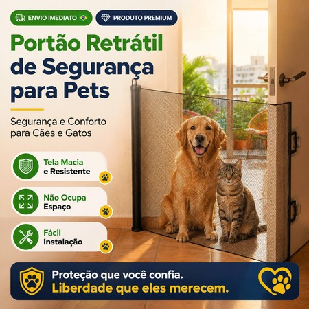Pet Gate with Retractable Protective Screen 150*78CM for Dogs, Cats, Babies, Adjustable Mesh, No Holes, Adjustable Fence